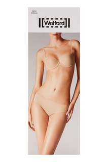 Бежевые трусы-стринги Wolford