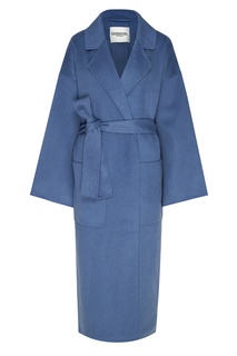 Шерстяное пальто небесно-голубого цвета Essentiel Antwerp