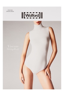 Черное боди с высоким воротником Wolford