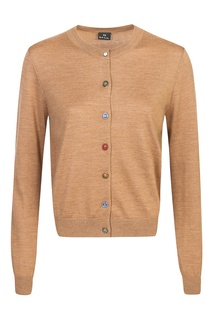Коричневый кардиган с декоративными пуговицами Paul Smith