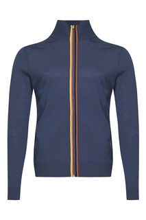 Синий кардиган с яркой отделкой Paul Smith