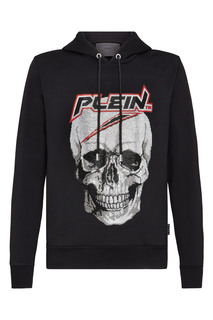 Черное худи с черепом Philipp Plein