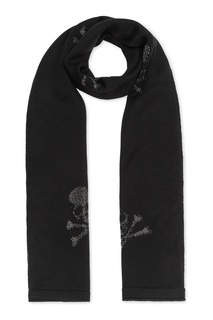 Черный шарф со стразами Philipp Plein