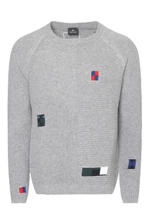 Серый джемпер с контрастной отделкой Paul Smith