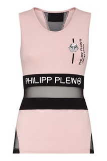 Розовый топ без рукавов Philipp Plein