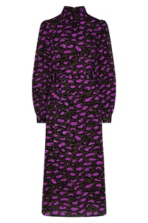 Платье цвета хаки с леопардовым принтом Essentiel Antwerp
