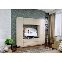 Шкаф комбинированный Моби Румба 03.272 ясень светлый/мокко Mobi