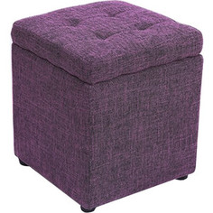 Пуф Шарм-Дизайн Евро с ящиком рогожка фиолетовый