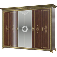 Шкаф 6-ти дверный Мэри Версаль СВ-02 без короны № 3 орех тайский Meri