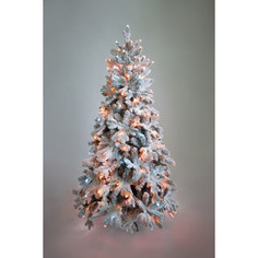 Елка искусственная CRYSTAL TREES Габи заснеженная с вплетенной гирляндой 240 см.