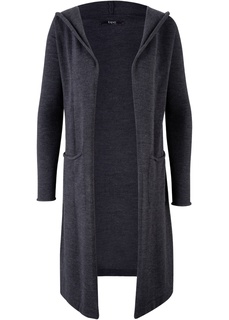 Кардиган длинный с капюшоном Bonprix