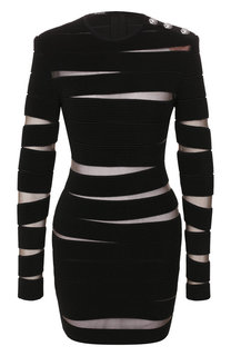 Платье из вискозы Balmain