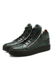 Кожаные кеды Kriss Python Giuseppe Zanotti Design