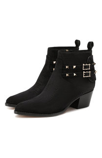 Замшевые ботинки Valentino Garavani Rockstud Valentino