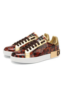 Кожаные кеды Portofino Dolce & Gabbana