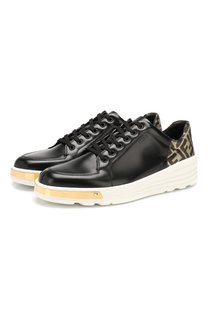 Кожаные кеды Fendi