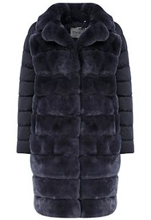 Комбинированная шуба из меха кролика Virtuale Fur Collection