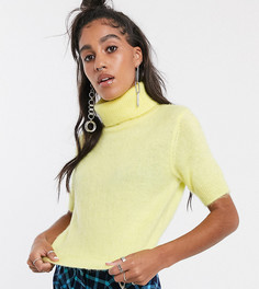 Пушистый укороченный джемпер с высоким воротником Reclaimed Vintage