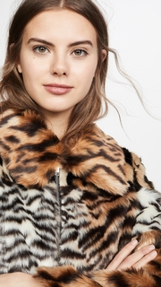 KENDALL + KYLIE Studio 54 Faux Fur Jacket