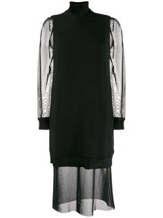 McQ Alexander McQueen платье-трапеция с высоким воротником
