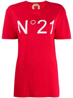Nº21 футболка с контрастным логотипом