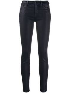 7 For All Mankind вощеные джинсы скинни