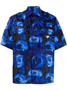 Prada рубашка с цветочным принтом