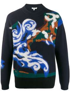 Kenzo свитер вязки интарсия с логотипом