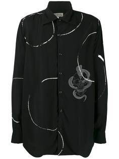 Yohji Yamamoto рубашка с принтом