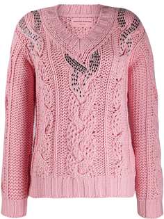 Ermanno Scervino декорированный свитер фактурной вязки