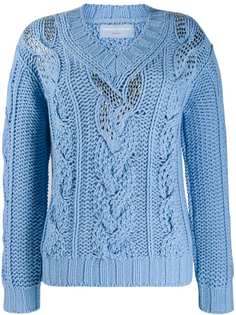 Ermanno Scervino джемпер фактурной вязки с V-образным вырезом