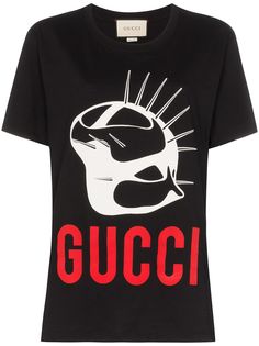 Gucci футболка с принтом и логотипом