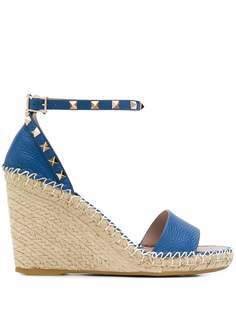 Valentino босоножки Valentino Garavani Rockstud 95 на танкетке
