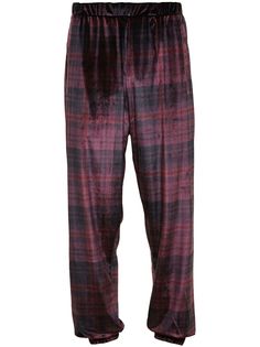 Astrid Andersen Velour Tartan Joggers