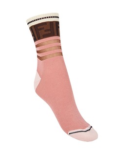 Fendi носки в рубчик с узором FF