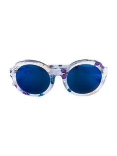 Linda Farrow солнцезащитные очки с цветочным принтом