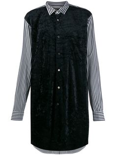 Comme Des Garçons Homme Plus длинная рубашка с контрастной отделкой