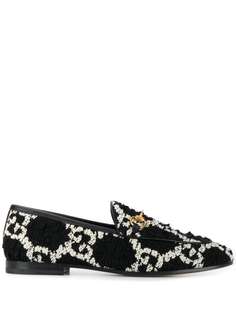 Gucci лоферы Jordaan с узором GG