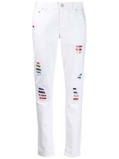 Michael Michael Kors джинсы с прорезями и разноцветными пайетками