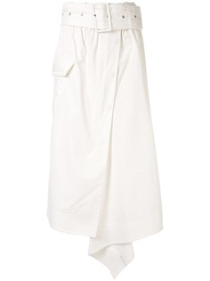Sacai юбка асимметричного кроя с поясом