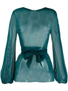Gianluca Capannolo прозрачная блузка с длинными рукавами