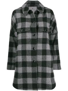 Woolrich однобортное пальто в клетку