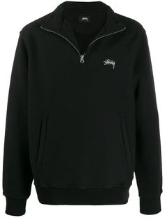 Stussy толстовка на молнии с вышитым логотипом