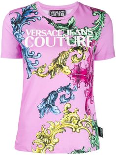 Versace Jeans Couture футболка с принтом Baroque и логотипом