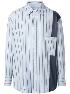 Wooyoungmi asymmetric embroidered shirt