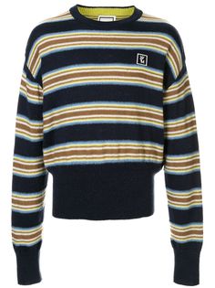 Wooyoungmi striped logo patch jumper