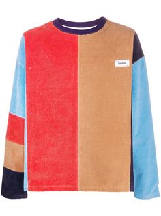 Kenzo colour block corduroy sweatshirt