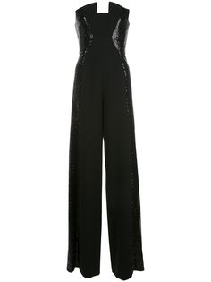 Black Halo Lena sequinned strapless jumpsuit