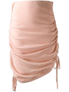 Laneus knitted draped skirt