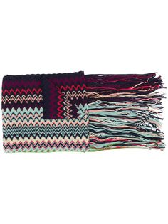 Missoni chevron striped intarsia scarf